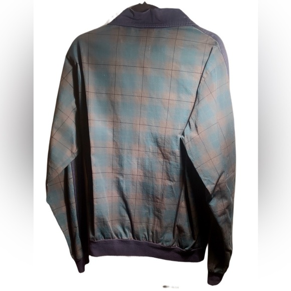 Vintage Adidas casual light athletic streetwear lng sleeve tartan print jacket M - Picture 2 of 4